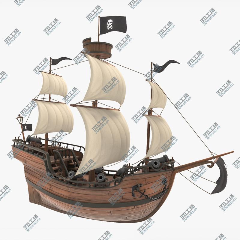 images/goods_img/2021040232/3D Cartoon Galleon model/1.jpg